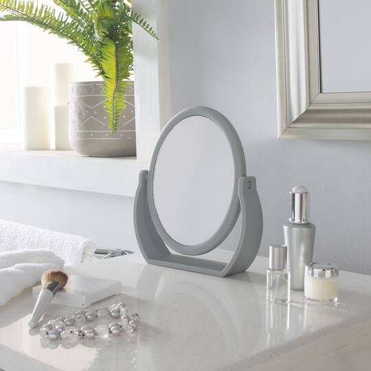 Home Details Swivel 10X Magnification Rubberized Vanity Mirror